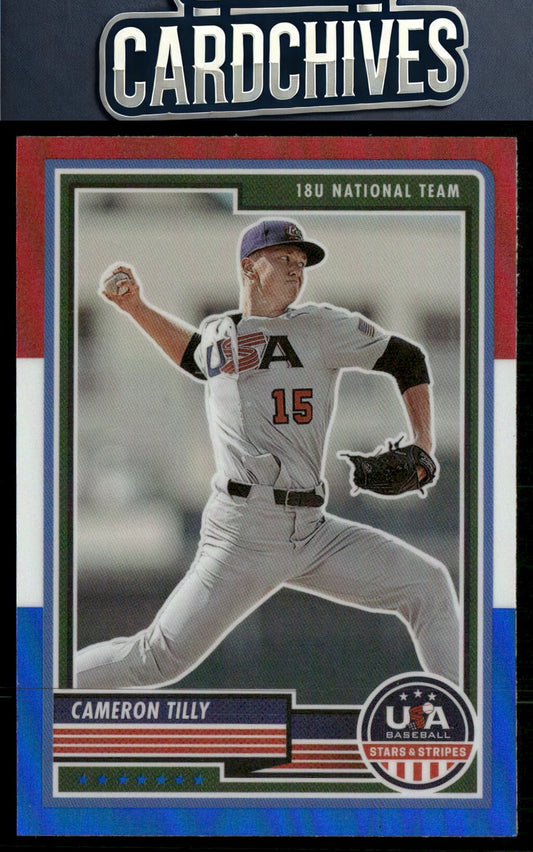 Cameron Tilly 2023 Panini Stars & Stripes USA Baseball #60 Red, White, & Blue