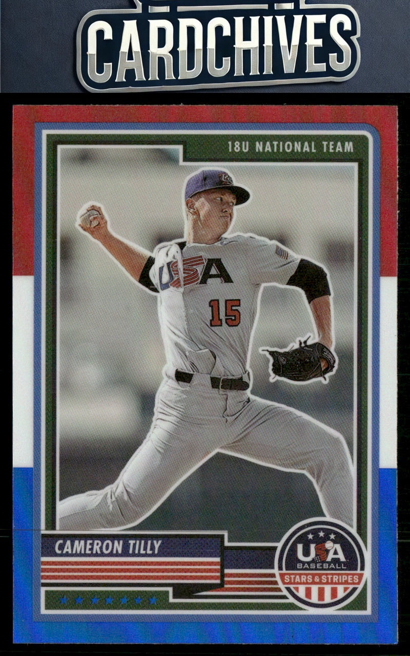 Cameron Tilly 2023 Panini Stars & Stripes USA Baseball #60 Red, White, & Blue