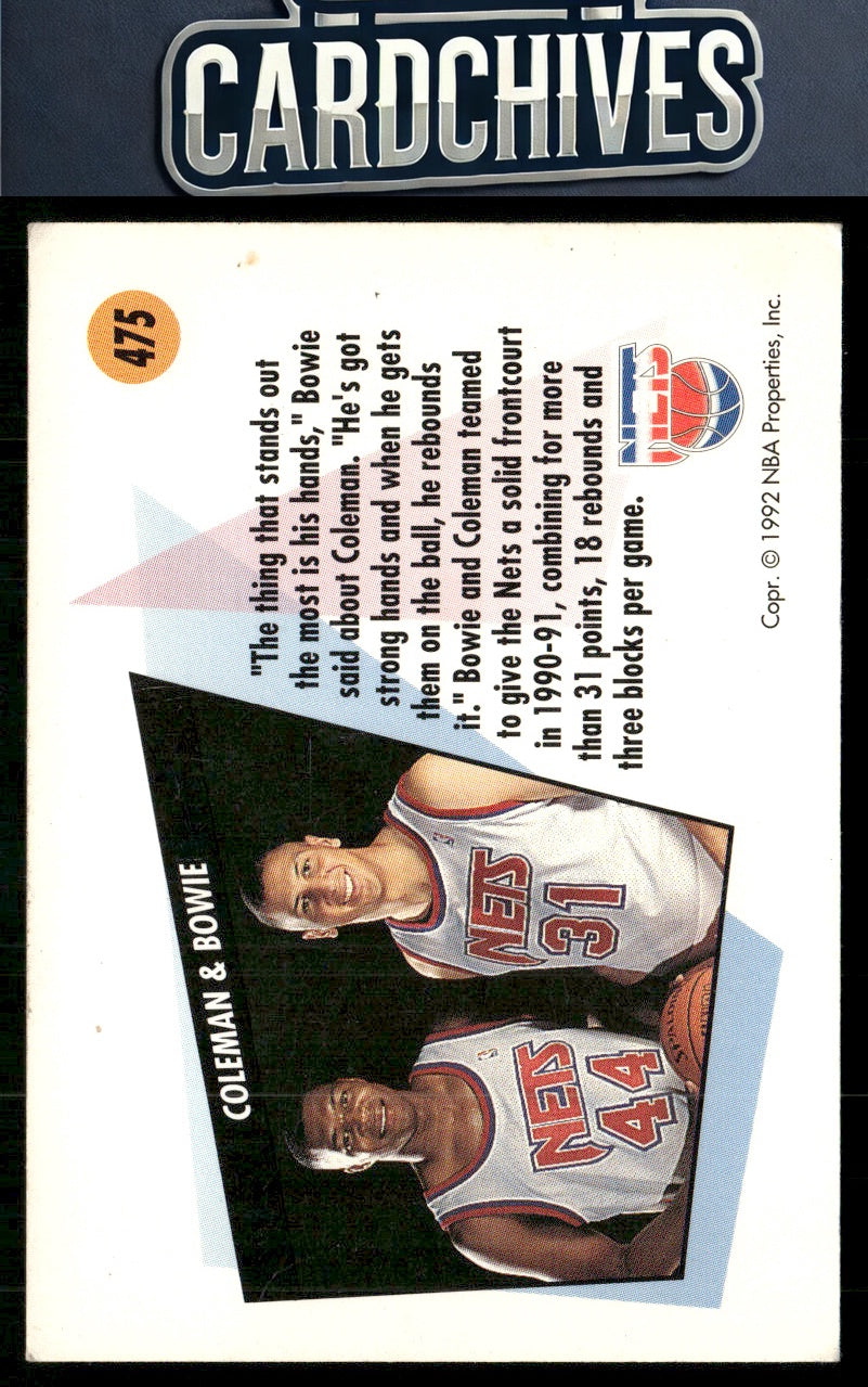 Derrick Coleman / Sam Bowie 1991-92 SkyBox #475