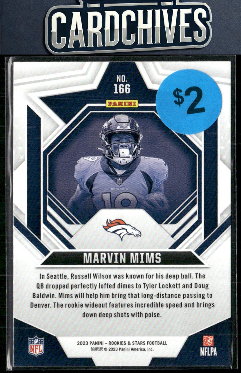 Marvin Mims 2023 Panini Rookies & Stars #166 Green Rookie