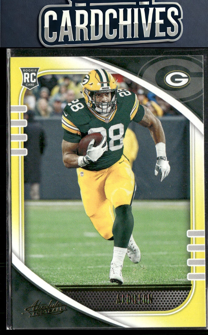 AJ Dillon 2020 Panini Absolute #103 Yellow Rookie