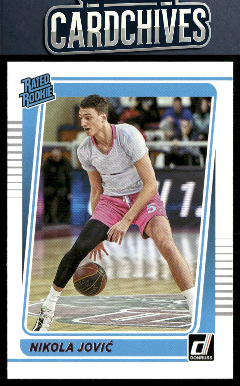 Nikola Jovic 2022 Panini Chronicles Draft Picks #10 Donruss Rated Rookies Pink
