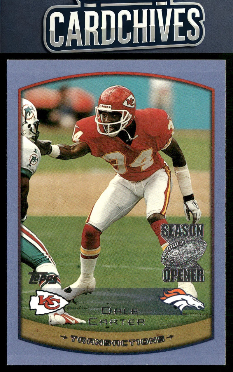 Dale Carter 1999 Topps Season Opener #125
