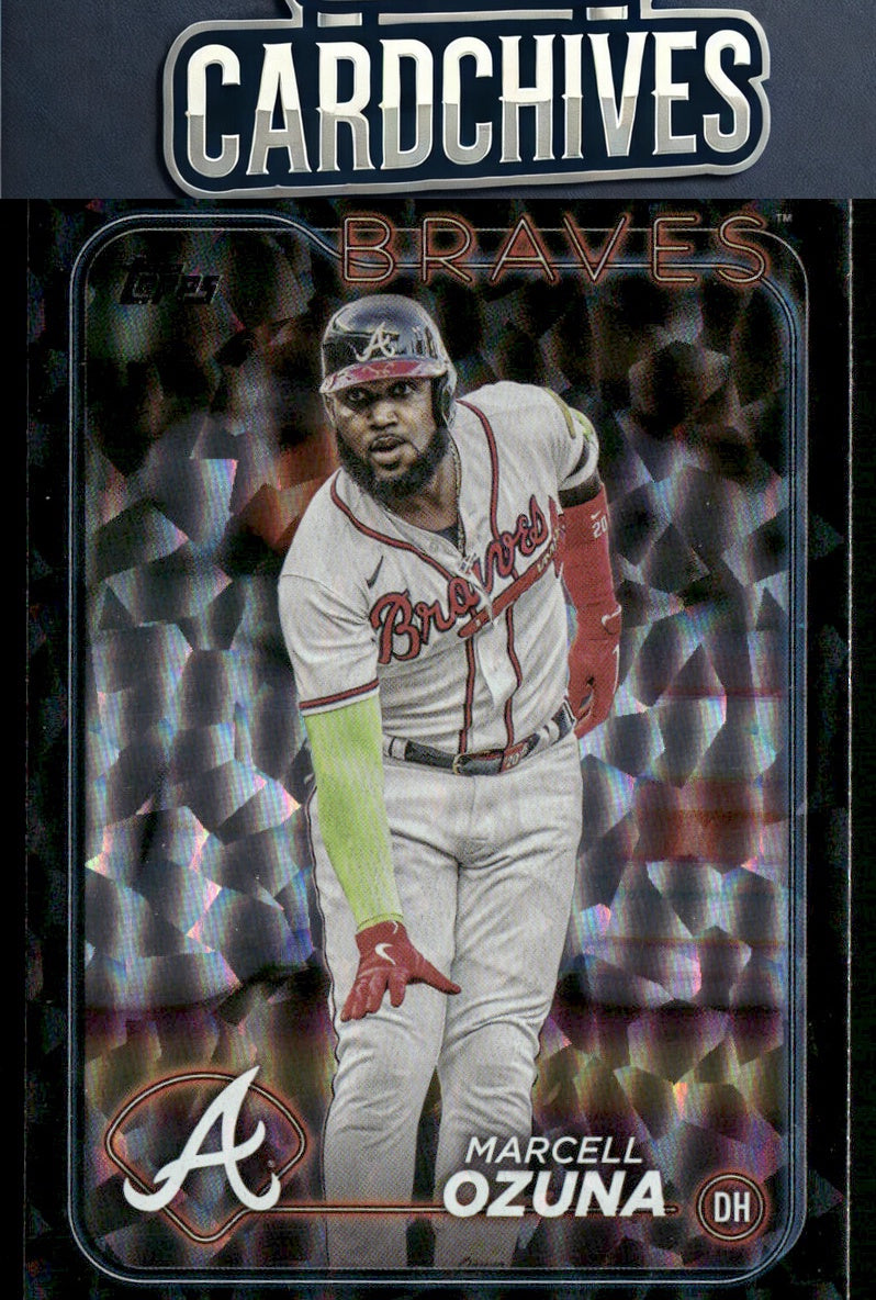 Marcell Ozuna 2024 Topps #518 Black Crackle Foil