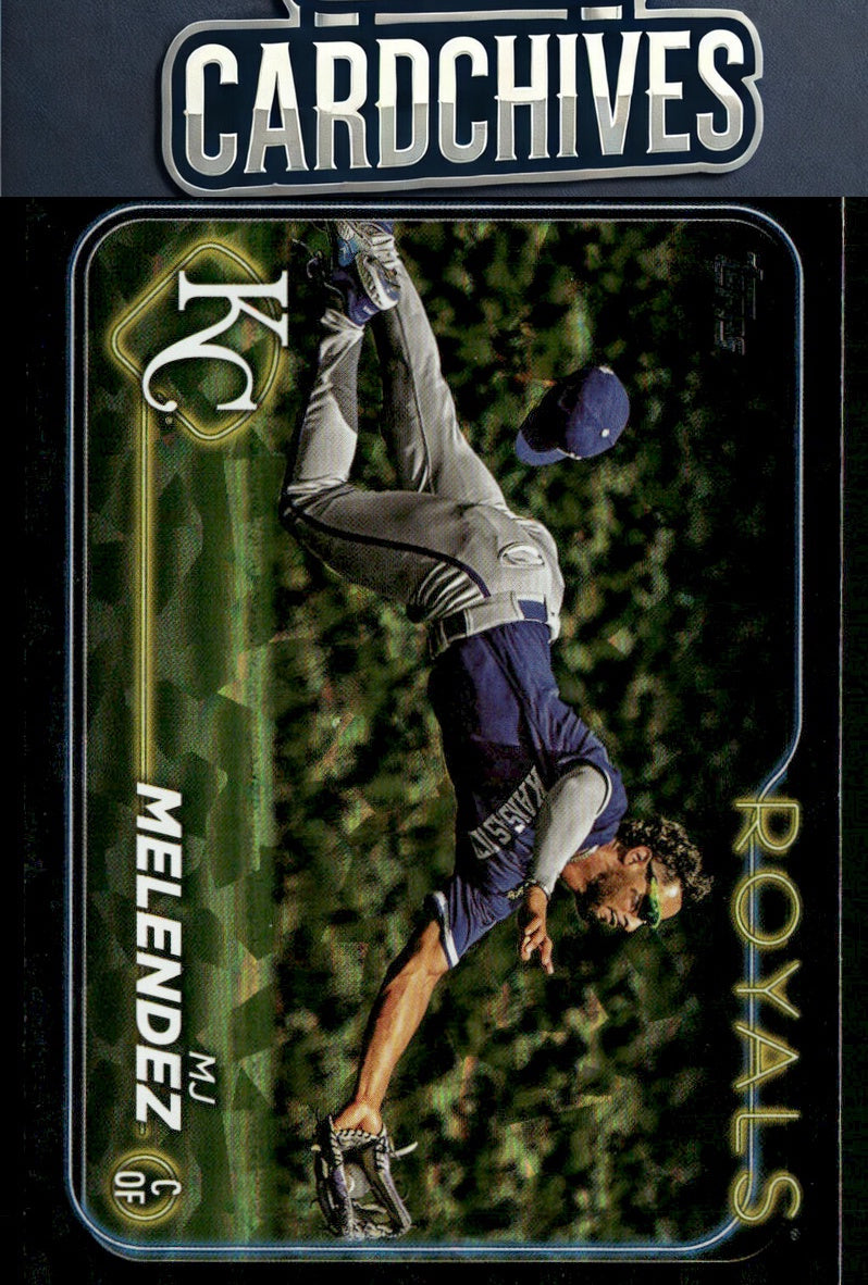 MJ Melendez 2024 Topps #372 Black Crackle Foil