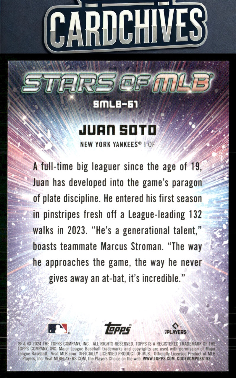Juan Soto 2024 Topps Update #SMLB-61 Stars of MLB