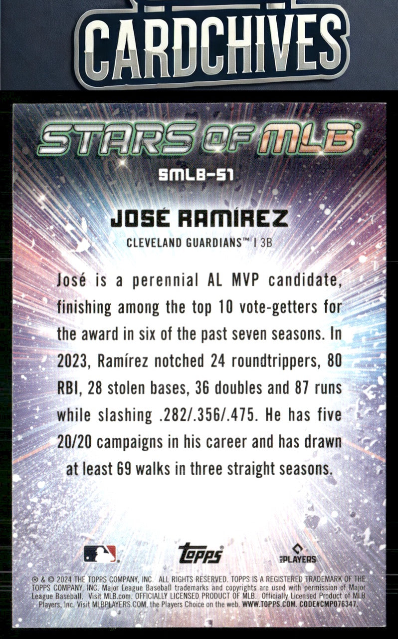José Ramírez 2024 Topps #SMLB-51 Stars of MLB
