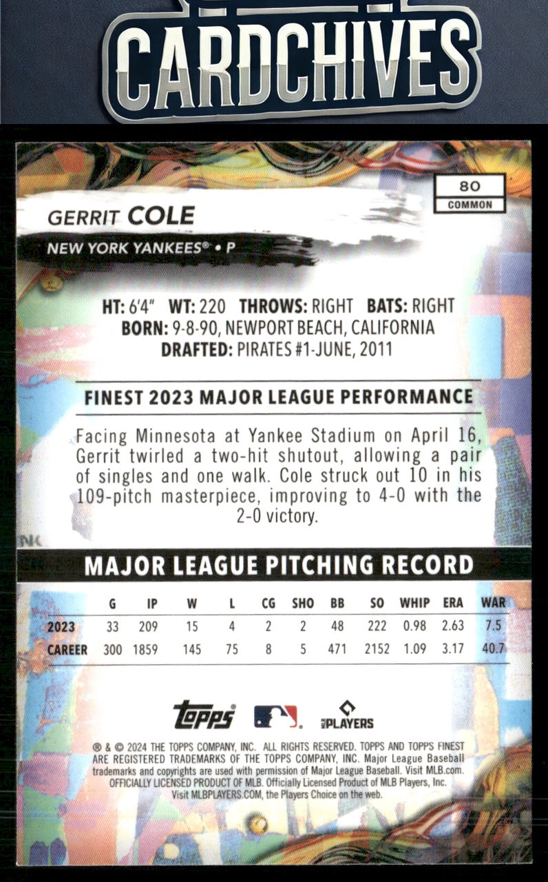Gerrit Cole 2024 Finest #80