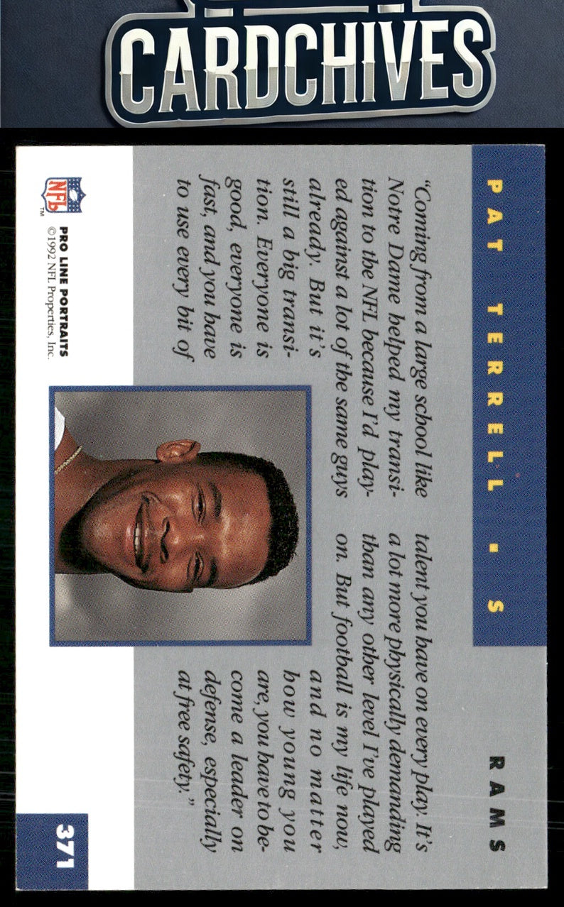 Pat Terrell 1992 Pro Line Portraits #371