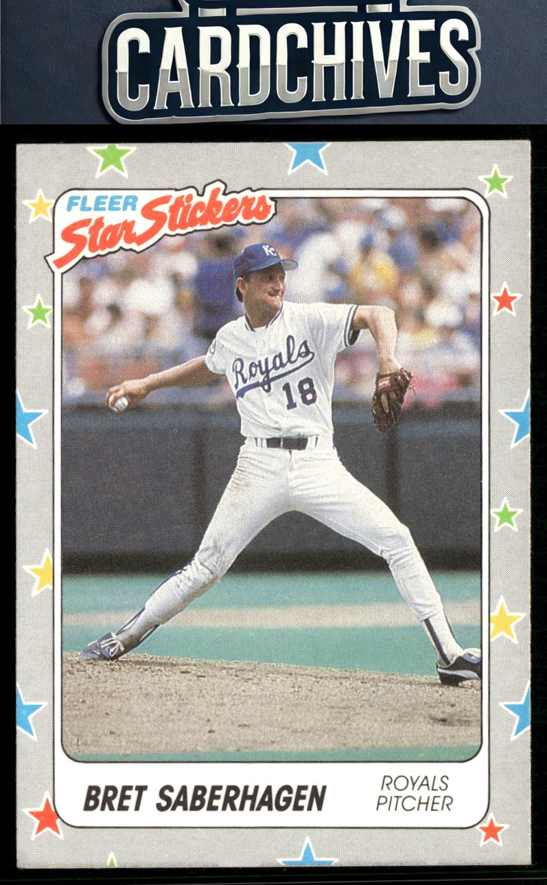 Bret Saberhagen 1988 Fleer Star Stickers #32