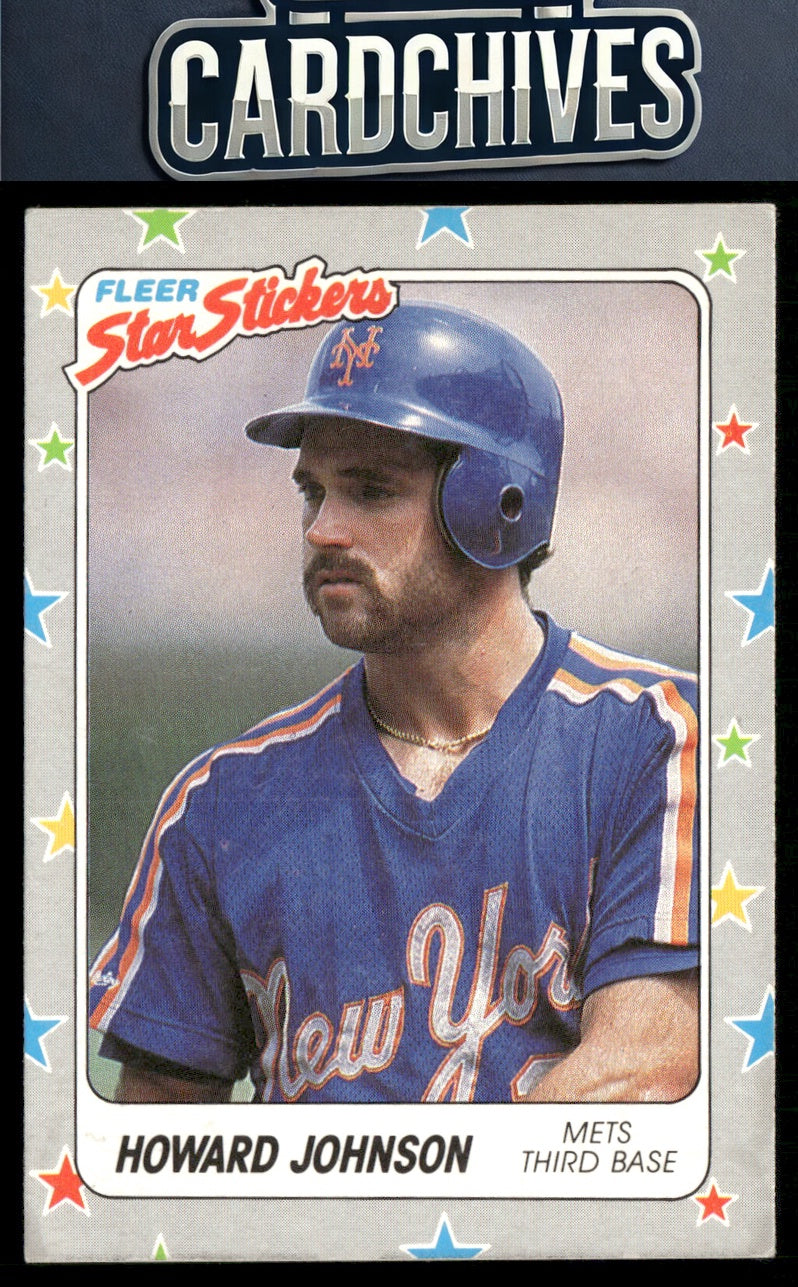 Howard Johnson 1988 Fleer Star Stickers #104