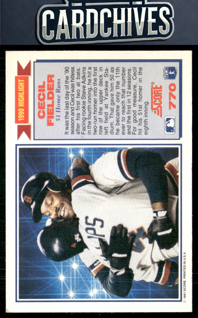 Cecil Fielder 1991 Score #770