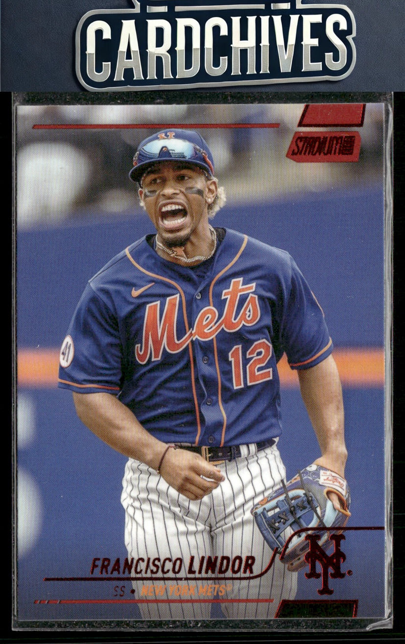 Francisco Lindor 2022 Stadium Club #41 Red Foil