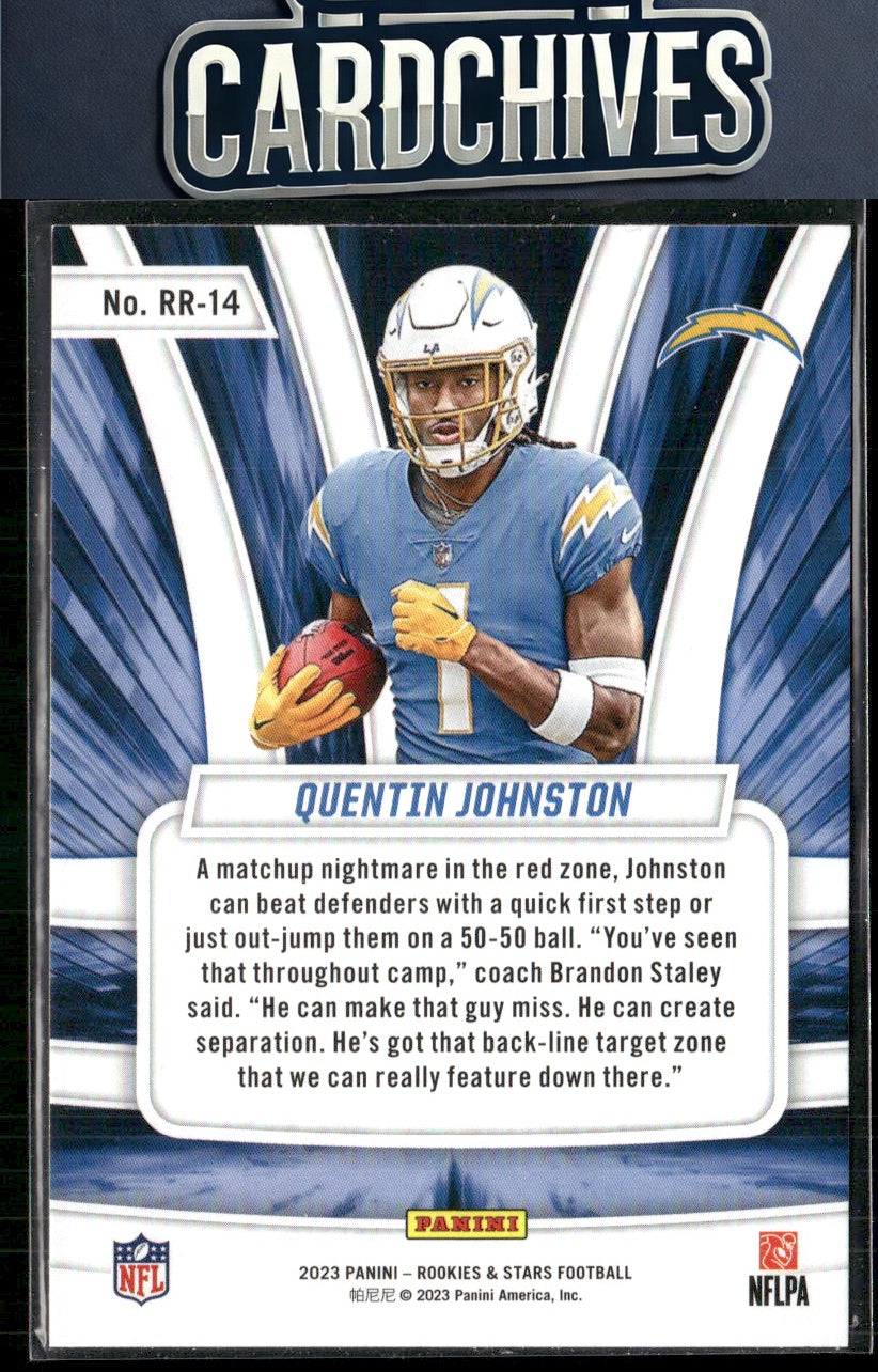 Quentin Johnston 2023 Panini Rookies & Stars #RR-14 Rookie Rush Longevity