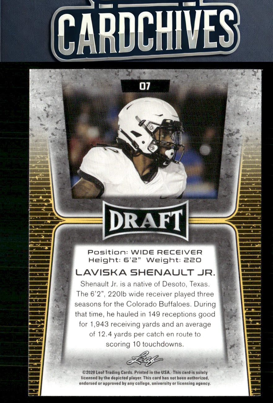 Laviska Shenault Jr. 2020 Leaf Draft #07 Gold