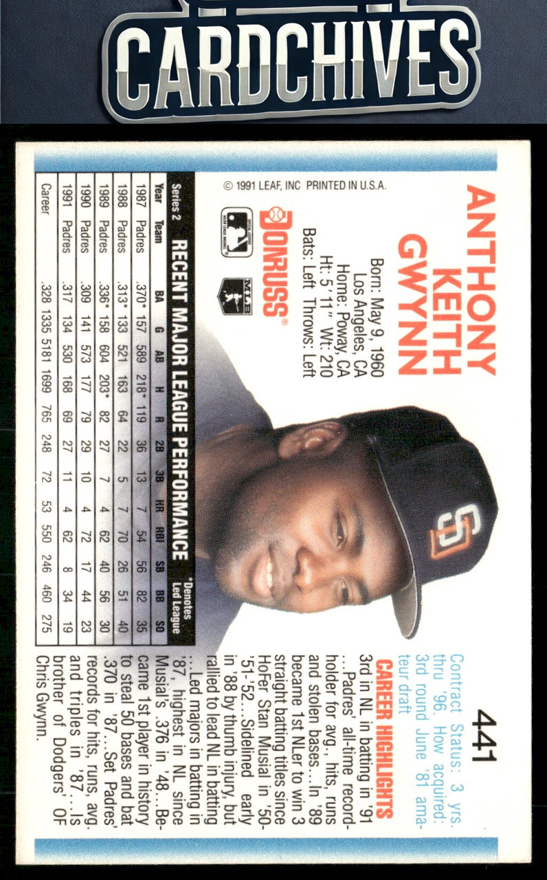 Tony Gwynn 1992 Donruss #441