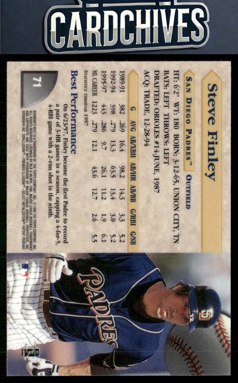 Steve Finley 1998 Bowman's Best #71