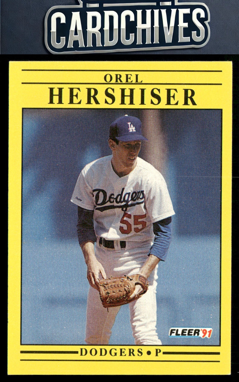Orel Hershiser 1991 Fleer #208b