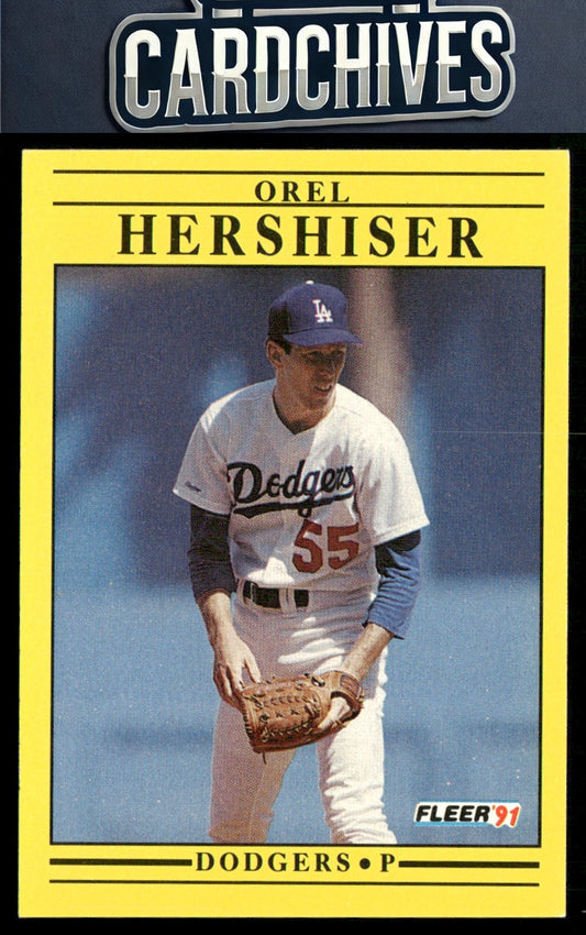 Orel Hershiser 1991 Fleer #208b