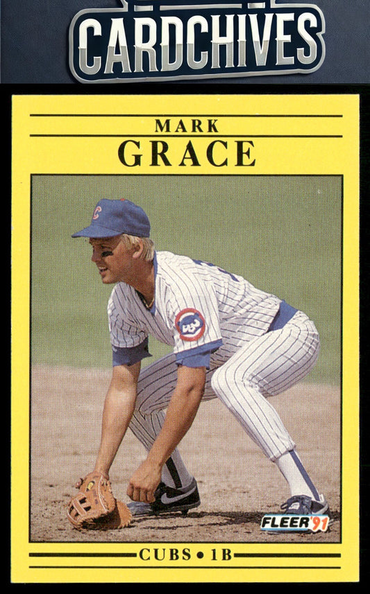 Mark Grace 1991 Fleer #422