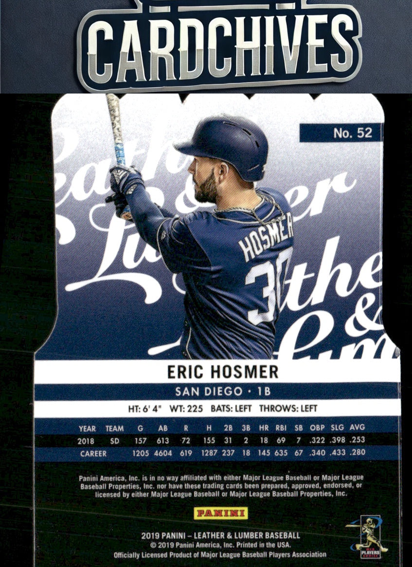 Eric Hosmer 2019 Panini Leather & Lumber #52 Die Cut