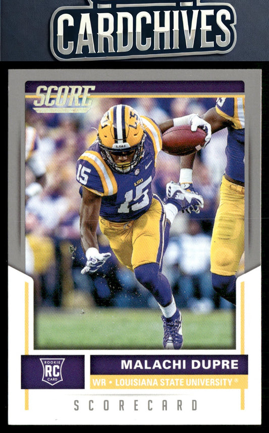 Malachi Dupre 2017 Score #376 Scorecard Rookie