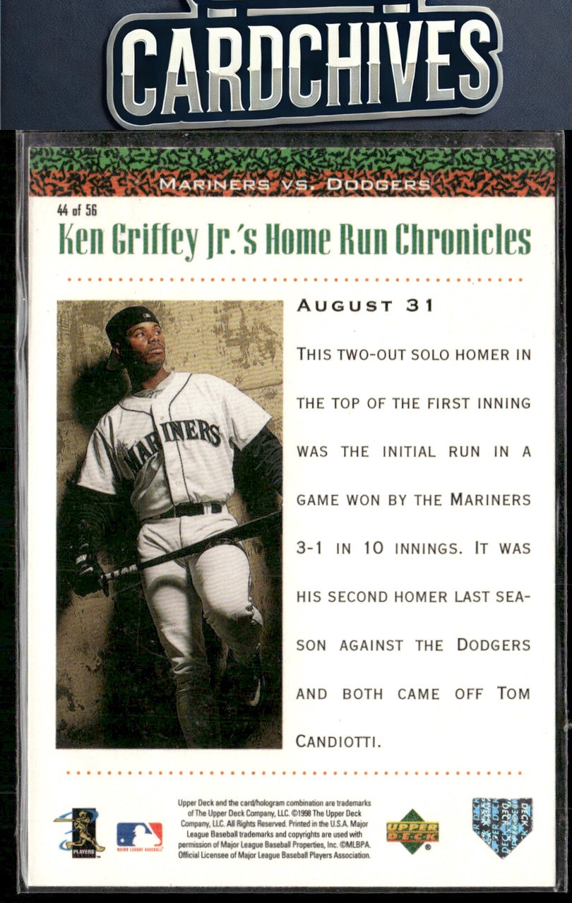 Ken Griffey Jr. 1998 Upper Deck #44 Ken Griffey Jr.'s Home Run Chronicles