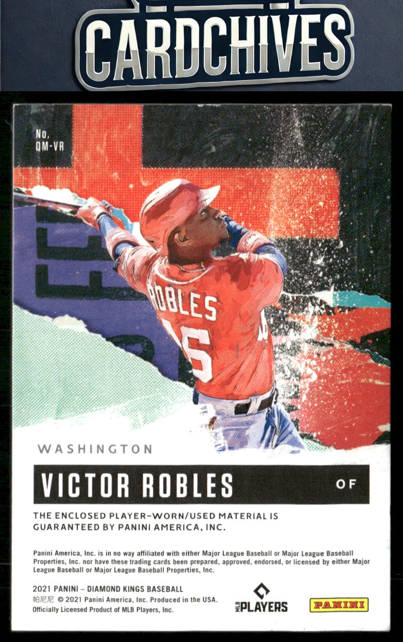Victor Robles 2021 Panini Diamond Kings #QM-VR DK Quad Materials Memorabilia