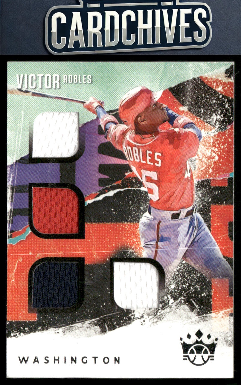 Victor Robles 2021 Panini Diamond Kings #QM-VR DK Quad Materials Memorabilia