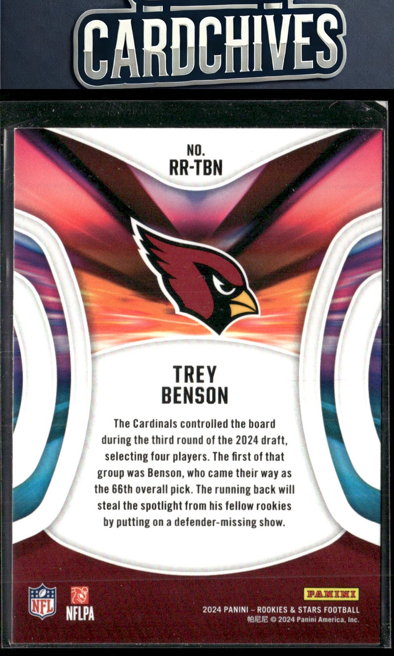 Trey Benson 2024 Panini Rookies & Stars #RR-TBN Rookie Rush