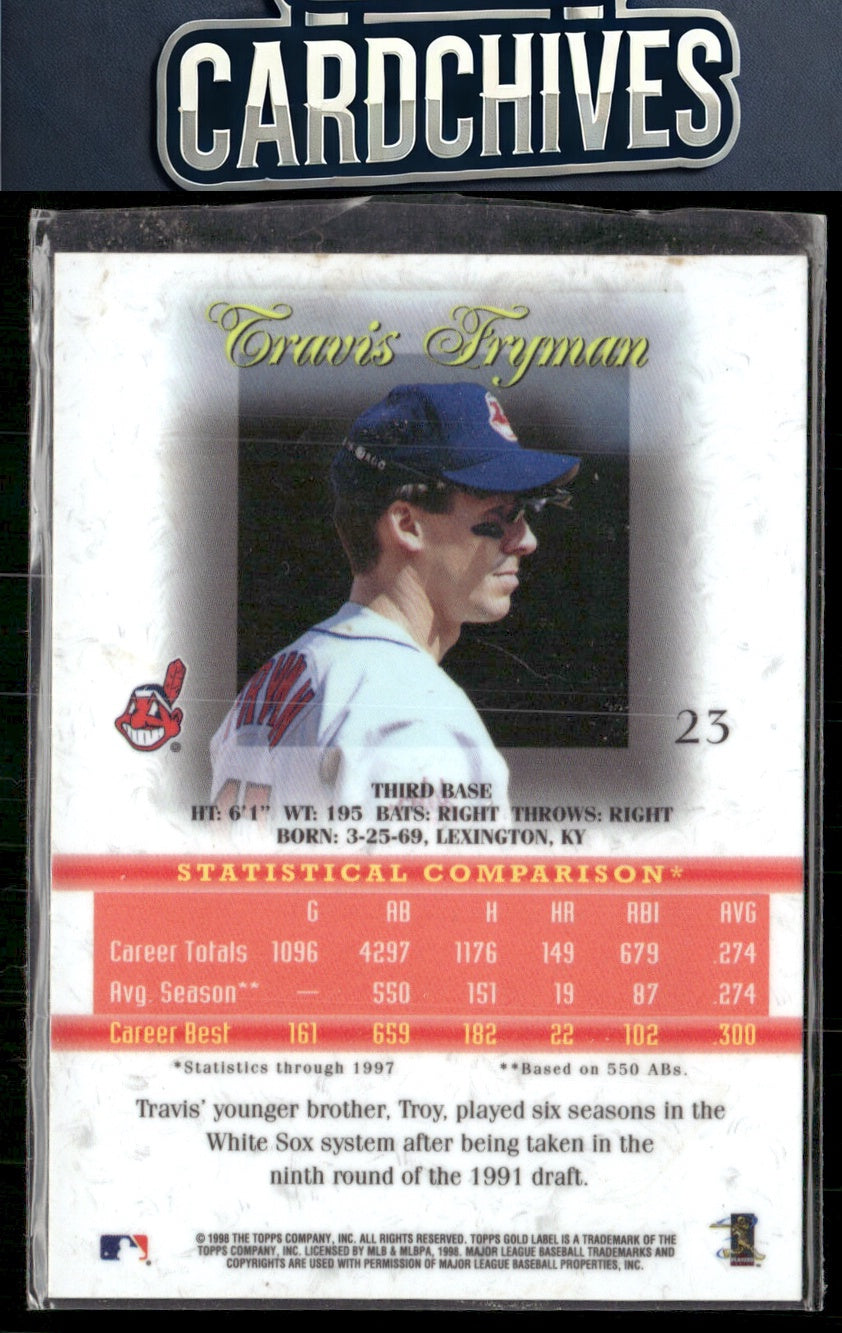 Travis Fryman 1998 Topps Gold Label #23