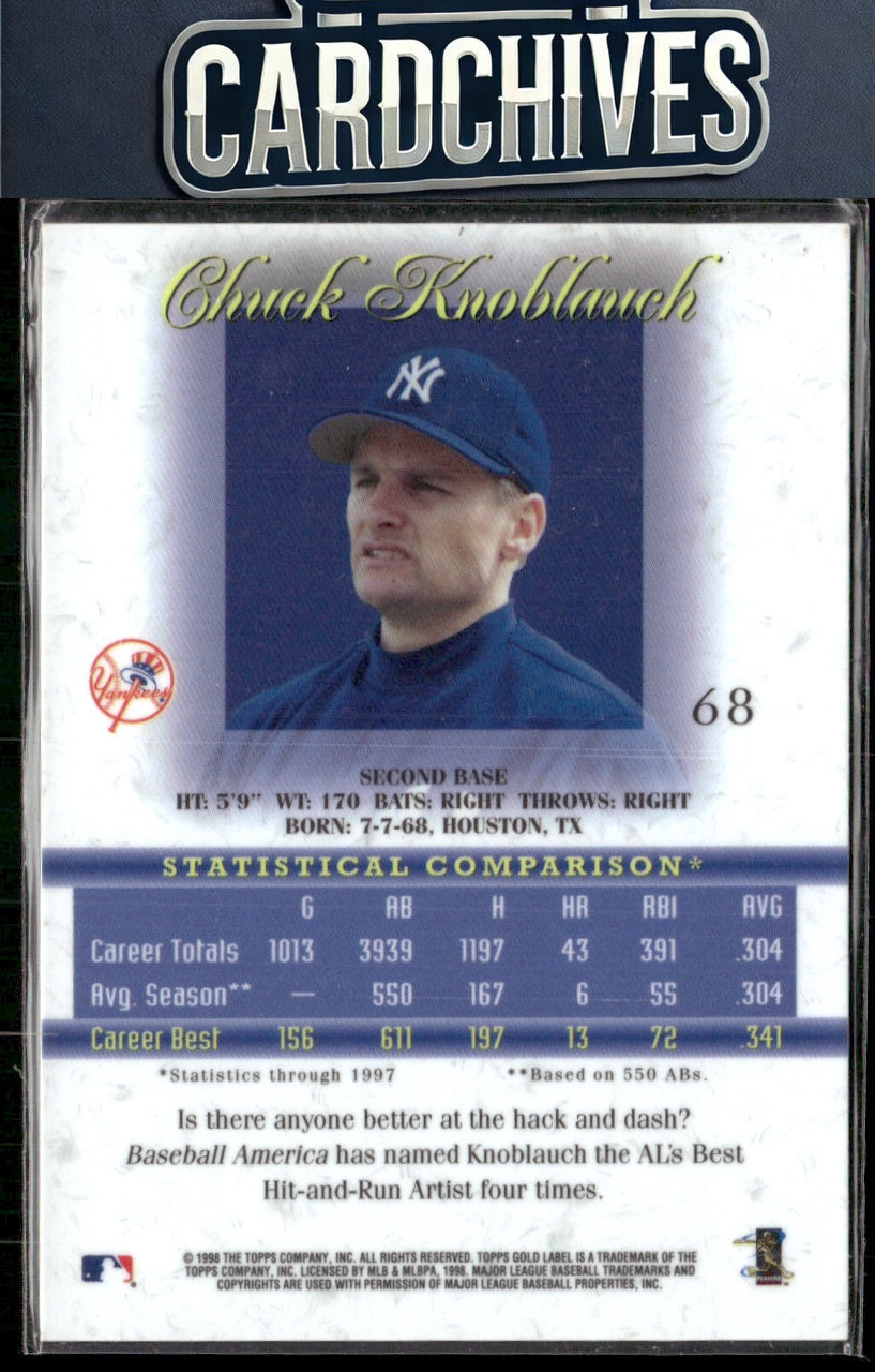 Chuck Knoblauch 1998 Topps Gold Label #68 Class 2
