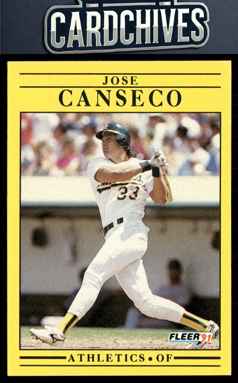 Jose Canseco 1991 Fleer #5b