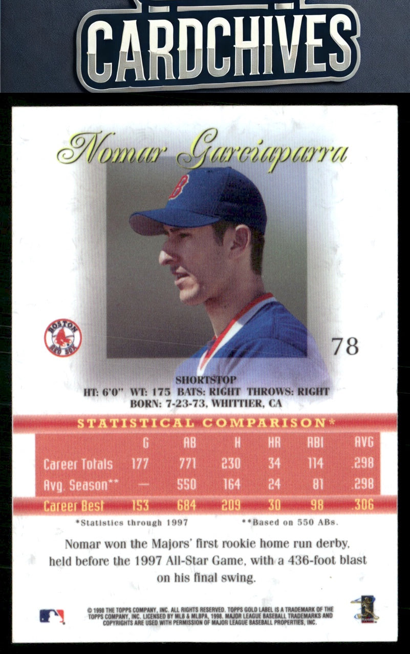 Nomar Garciaparra 1998 Topps Gold Label #78
