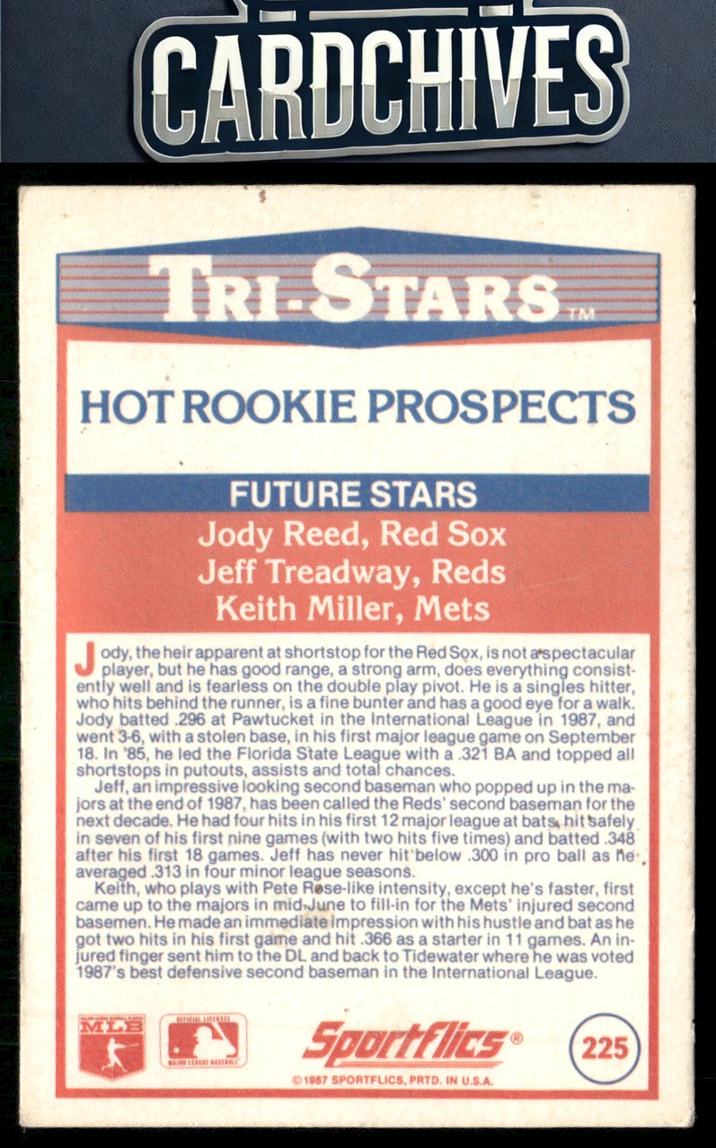 Jody Reed / Jeff Treadway / Keith Miller 1988 Sportflics #225