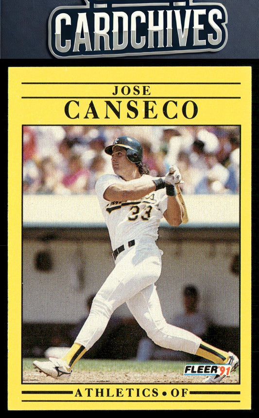 Jose Canseco 1991 Fleer #5b