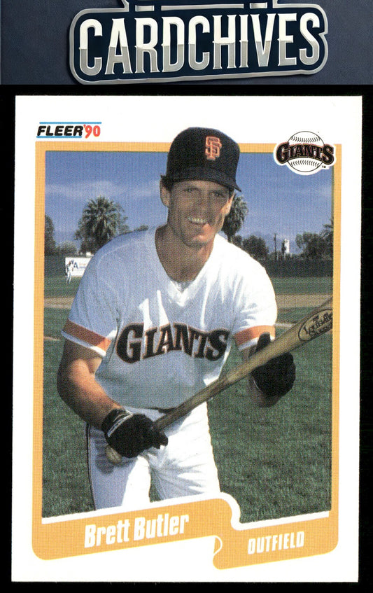 Brett Butler 1990 Fleer #53b