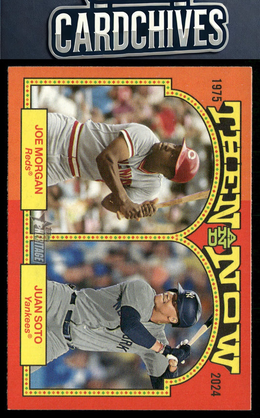 Joe Morgan / Juan Soto 2024 Topps Heritage #TAN-3 Then and Now