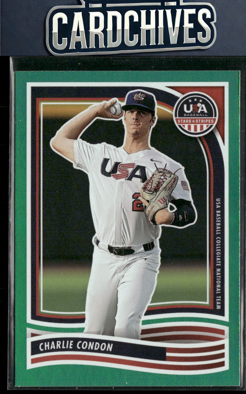 Charlie Condon 2024 Panini Stars & Stripes USA Baseball #13 Green