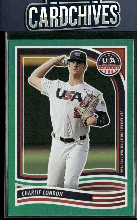 Charlie Condon 2024 Panini Stars & Stripes USA Baseball #13 Green