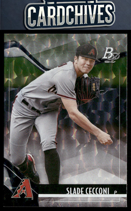 Slade Cecconi 2021 Bowman Platinum #TOP-12 Top Prospects Ice Foil