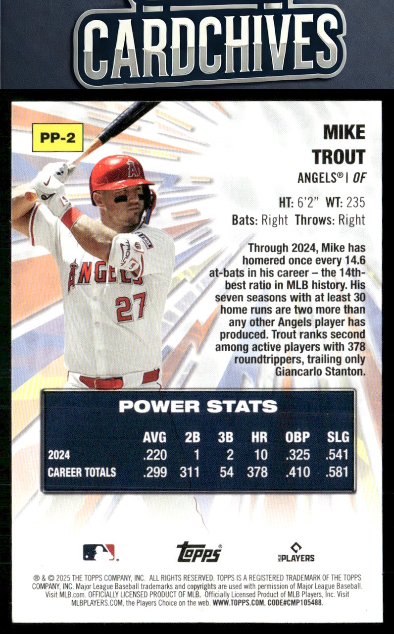 Mike Trout 2025 Topps #PP-2 Power Players