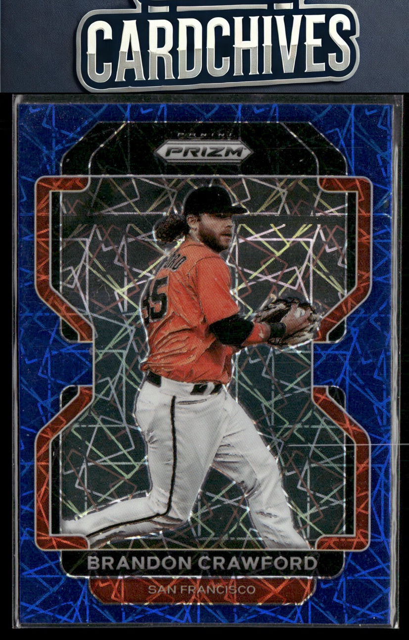 Brandon Crawford 2022 Panini Prizm #83 Blue Velocity Prizm