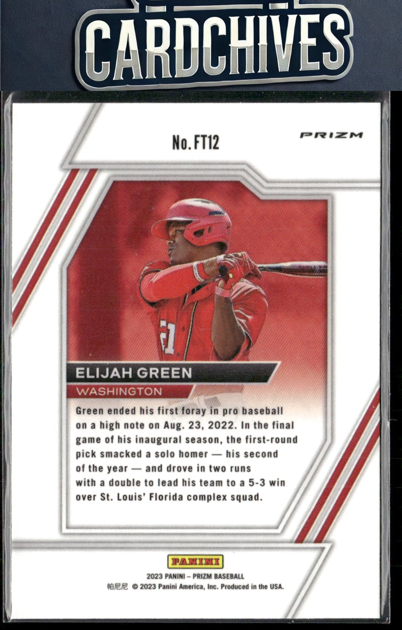 Elijah Green 2023 Panini Prizm #FT12 Future Tools Silver Prizms