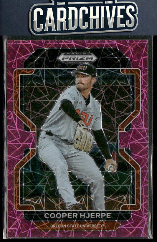 Cooper Hjerpe 2022 Panini Prizm Draft Picks #PDP22 Neon Pink Velocity