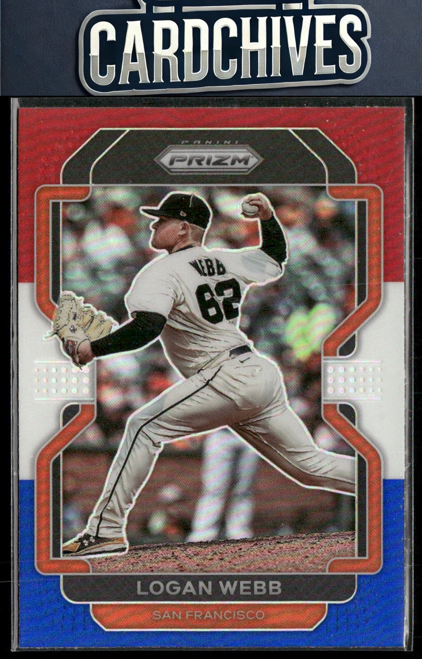 Logan Webb 2022 Panini Prizm #112 Red/White/Blue Prizm