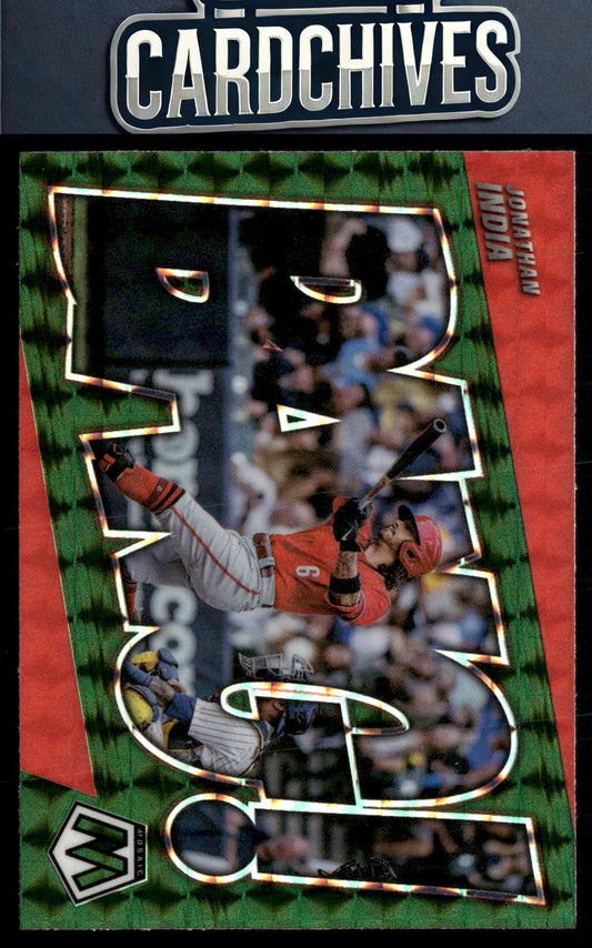 Jonathan India 2022 Panini Mosaic #BG-12 Bang! Green Mosaic