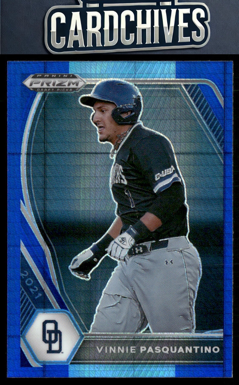 Vinnie Pasquantino 2021 Prizm Draft Picks #PDP205 Hyper Blue Carolina Blue Prizm
