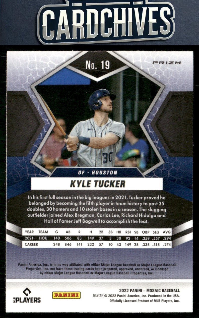 Kyle Tucker 2022 Panini Mosaic #19 Green Mosaic
