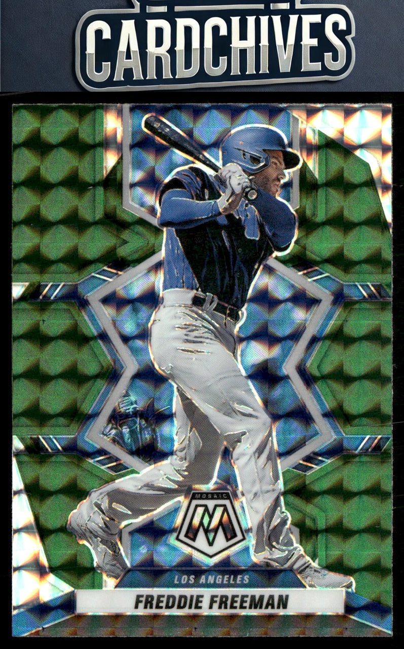 Freddie Freeman 2022 Panini Mosaic #91 Green Mosaic